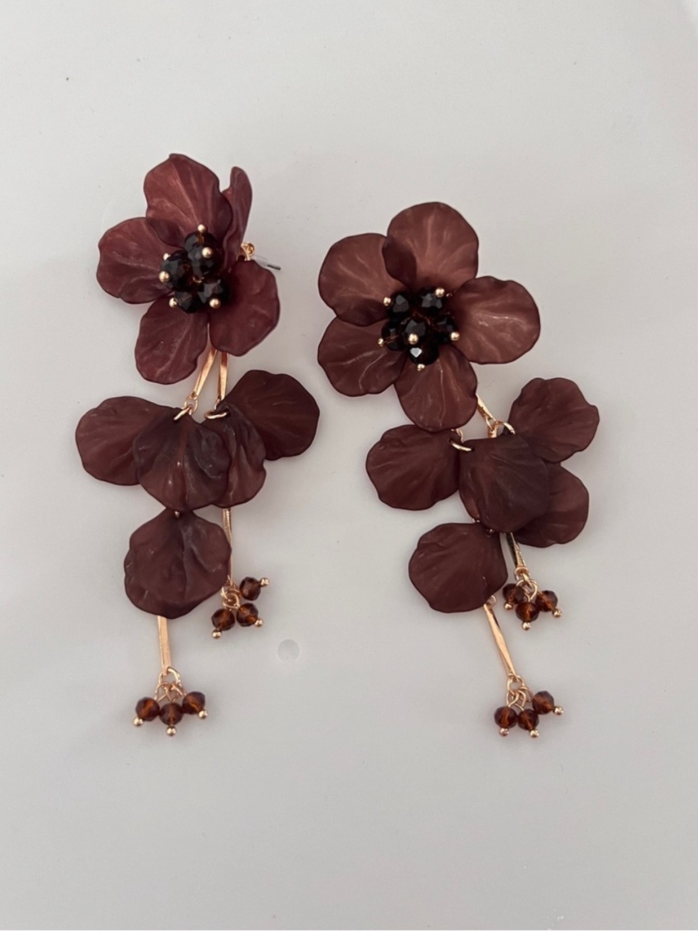 Anthropologie Blossom Drop
Earrings Brown